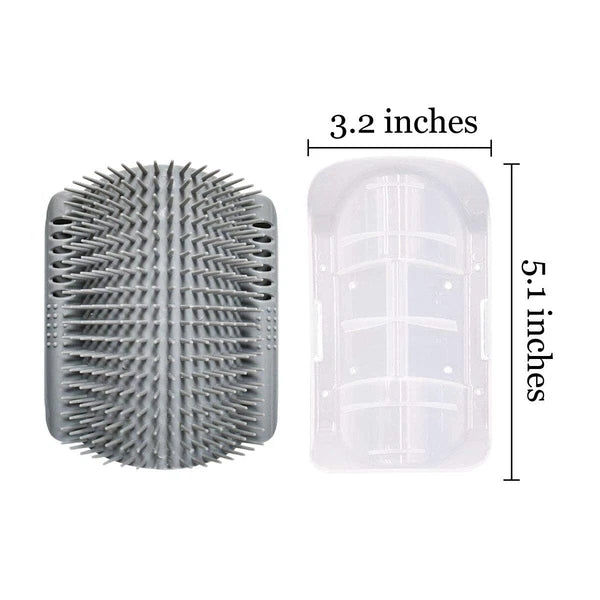 2 Pack Softer Self Groomer with Catnip Wall Corner Massage Comb Scratcher Groomi