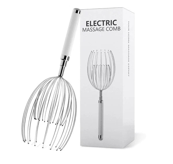 Head Massager Scalp, Electric Scalp Massager w/ 20 Metal Fingers –Head Scratcher