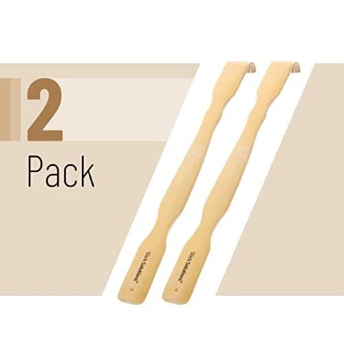 2Pcs Wooden Bamboo Back Scratcher Long Handle Itch Relief Finger-Like Scratchers