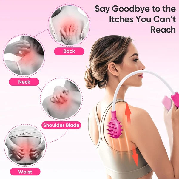 Upgraded Pink Curved Back Scratcher Women Men Extra Long Flexible Bendable Reach