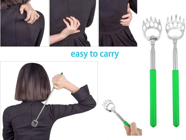 BEAR CLAW BACK SCRATCHER METAL EXTENDING EXTENDABLE MASSAGER PORTABLE TELESCOPIC