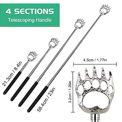 4 Pack Telescoping Back Scratchers Extendable Back Massager for Adults
