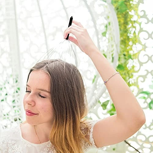 20 Fingers Head Massager Scalp Massager Head Scratcher Extendable Back Black
