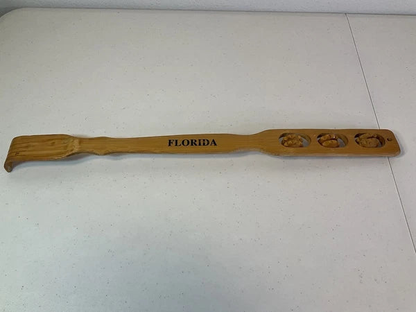 Wooden Back Scratcher. 19” Long. “Florida” Logo. Vintage. Good Condition.