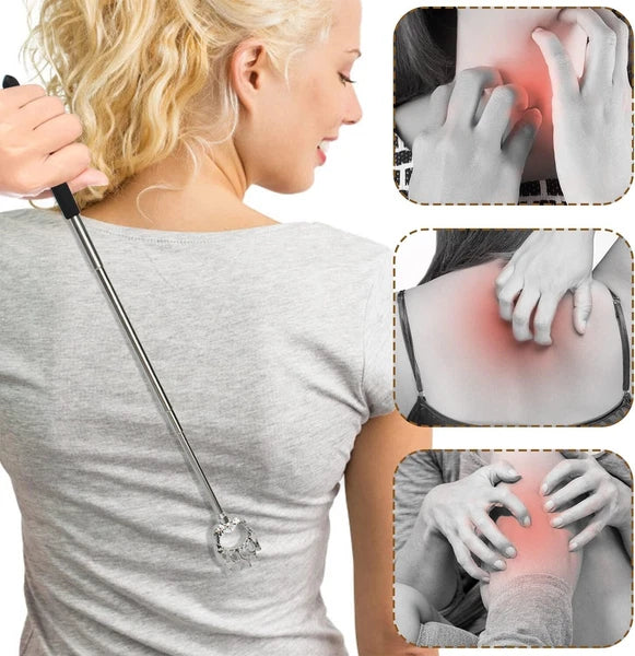 BEAR CLAW BACK SCRATCHER METAL EXTENDING EXTENDABLE MASSAGER PORTABLE TELESCOPIC