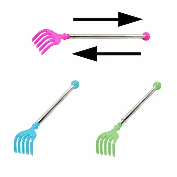 Extendable Metal Plastic Back Scratcher Telescopic Handy Pocket Itching Tool
