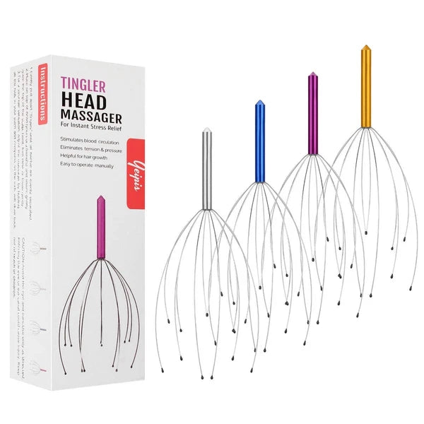 4 Pcs Head Massager Head Scratcher for Deep Relaxation Hair Stimulation