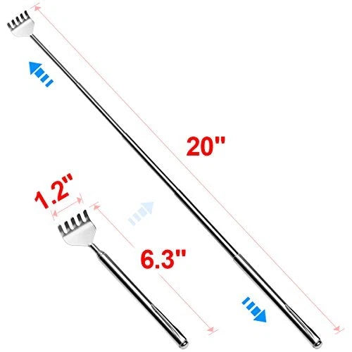 8Pack Telescoping Back Scratcher Extendable Metal Back Scratcher for Itch Relief