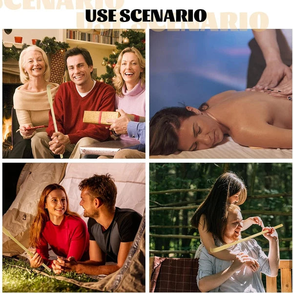 12 Pack Bamboo Massager Back Scratcher 16.5 Inch Scalp Foot Home Travel Gift