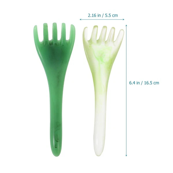 2 Pcs Head Therapy Comb Massage Claw Miss Scalp Scratcher Massager Hair Gua Sha