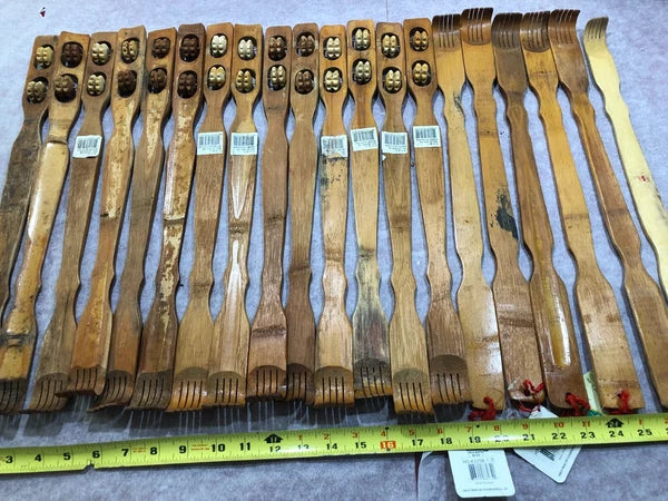 3 PCS 18" Natural Bamboo Back Scratcher Long Reach Pick Itch Relief Tool