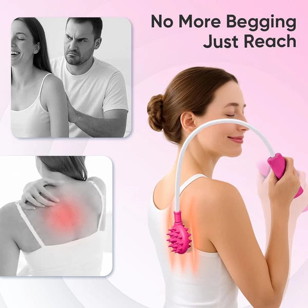 Upgraded Pink Curved Back Scratcher Women Men Extra Long Flexible Bendable Reach