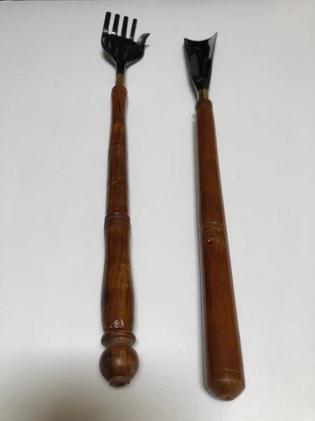 Long Back Scratcher and Shoe Horn 16 Inches Hand Carved Wood