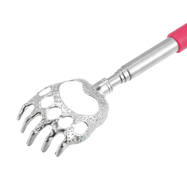 2pcs Extendable Bear Claw Stainless Steel Back Scratcher for Men and Women Pink