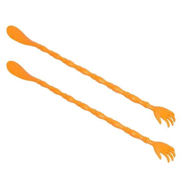 2 Pcs Itchy Claw Shoe Horn Back Scratcher with Massager for Itching