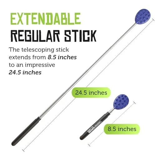 Cactus Back Scratcher for Women, 24.9" Long Extendable Original Stick Blue