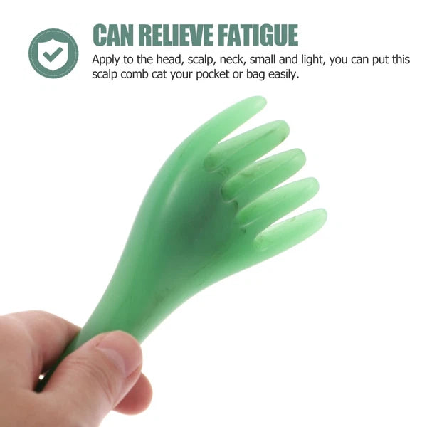 2 Pcs Head Therapy Comb Massage Claw Miss Scalp Scratcher Massager Hair Gua Sha