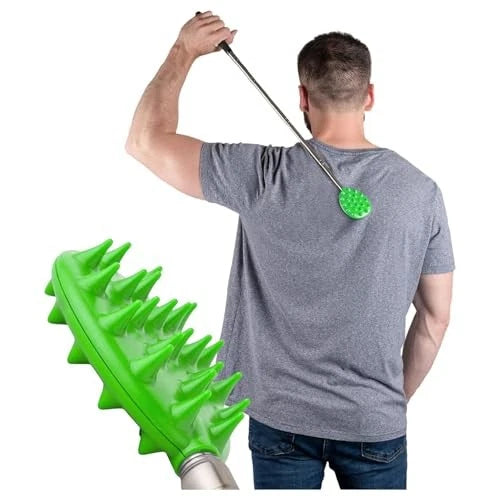 Extendable Big Back Scratcher, Long Stick Double Extendable Big Stick Green