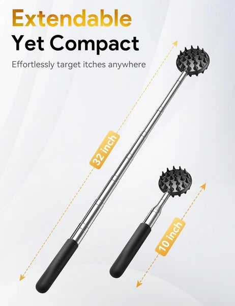 Telescoping Back Scratcher with 4 Detachable Heads - Ideal Gift for Any Occasion