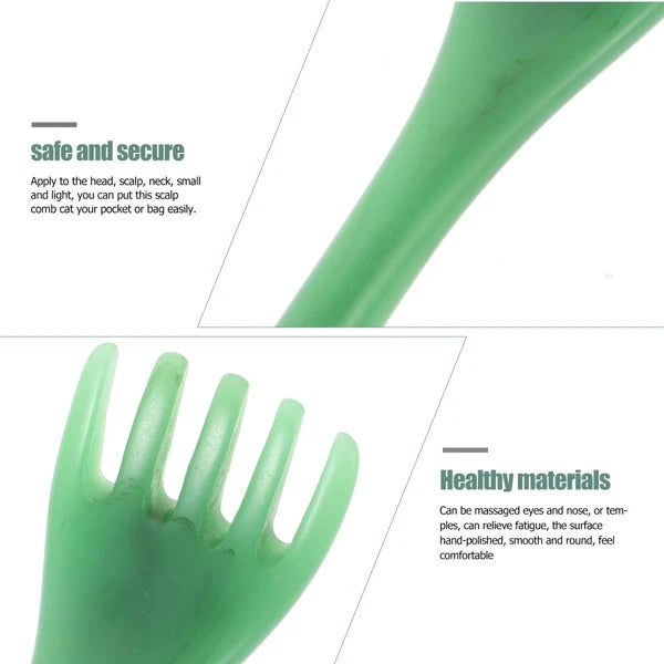 2 Pcs Head Therapy Comb Massage Claw Miss Scalp Scratcher Massager Hair Gua Sha